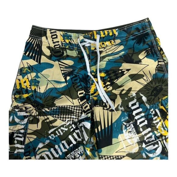 Corona Extra Mens Size 30 Board Shorts Swim Trunks Beachwear Cargo Drawstring - Picture 2 of 11